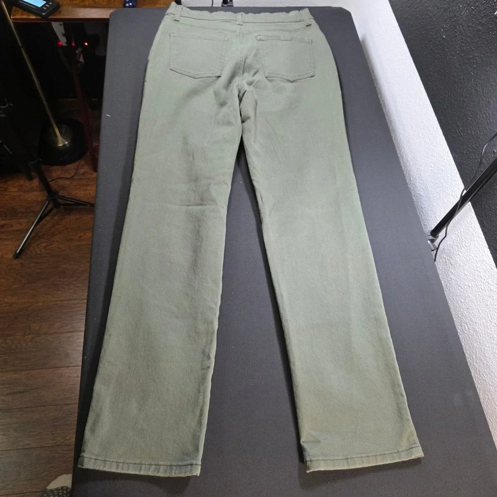 Gloria Vanderbilt Amanda High Rise Tapered Jeans Olive Green‎ Womens Size 8